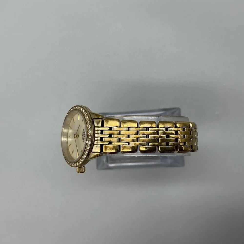 Rotary Windsor Womens Watch 24mm MOP White Dial Gold Tone New Battery 6.5